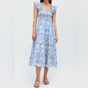 Hill House The Ellie Nap Dress - Diane Hill Blue Chinoiserie Size S